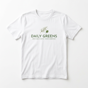 Daily Greens graphic T-shirt by The Nourish Wear