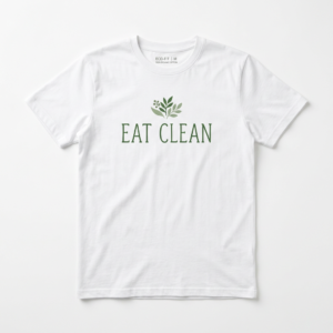 Eat Clean graphic T-shirt by The Nourish Wear
