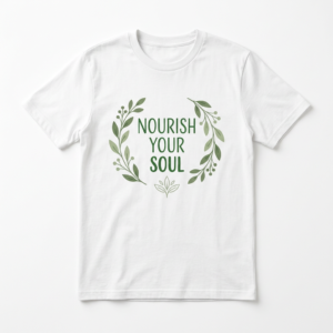Nourish Your Soul graphic T-shirt by The Nourish Wear
