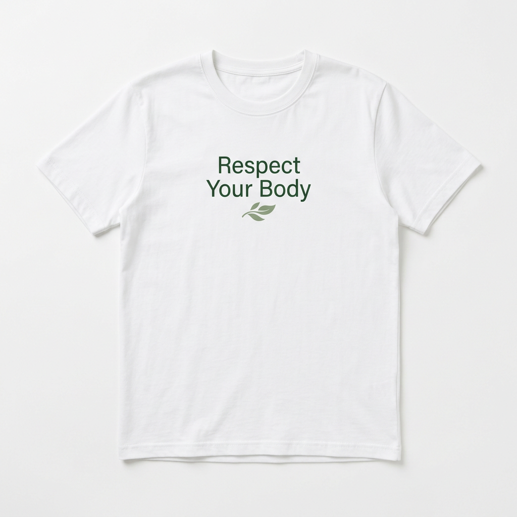 Respect Your Body graphic T-shirt by The Nourish Wear